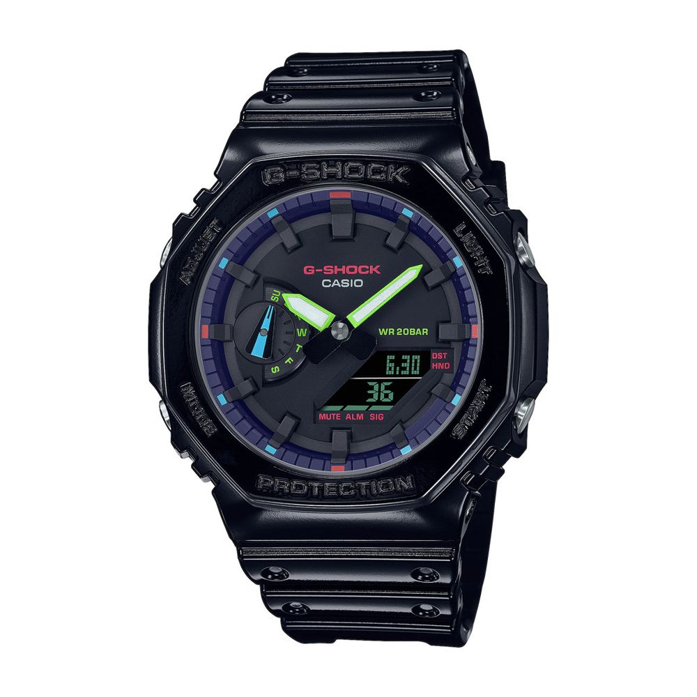 Casio GA-2100RGB-1AER G-Shock Classic Garish Rainbow Chrono Herren Casio GA-2100RGB-1AER G-Shock Classic Garish Rainbow Chrono Herren von Casio