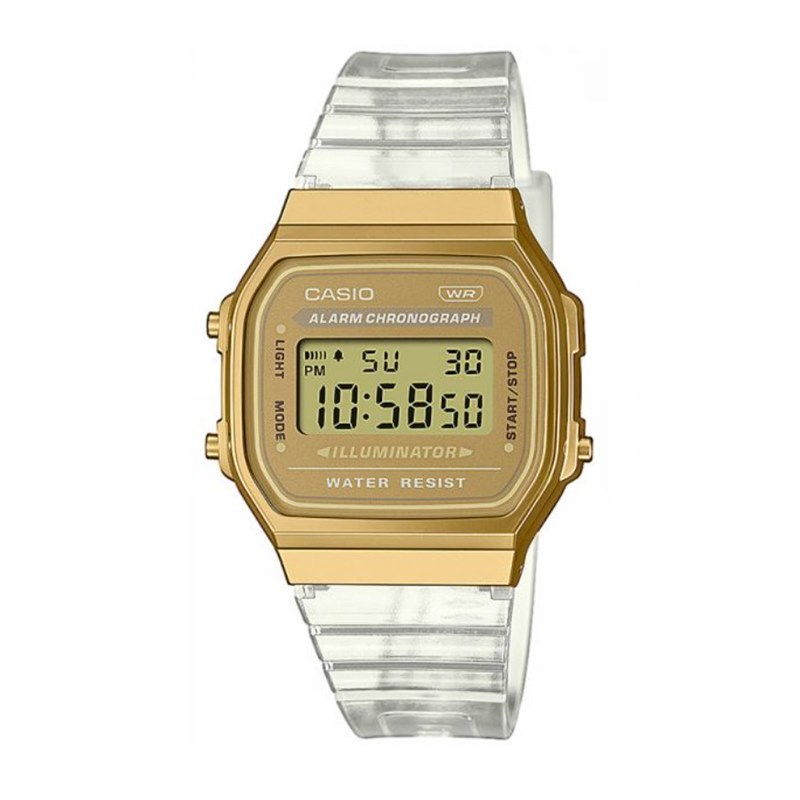 Casio Vintage A168XESG-9AEF Transparent Band von Casio