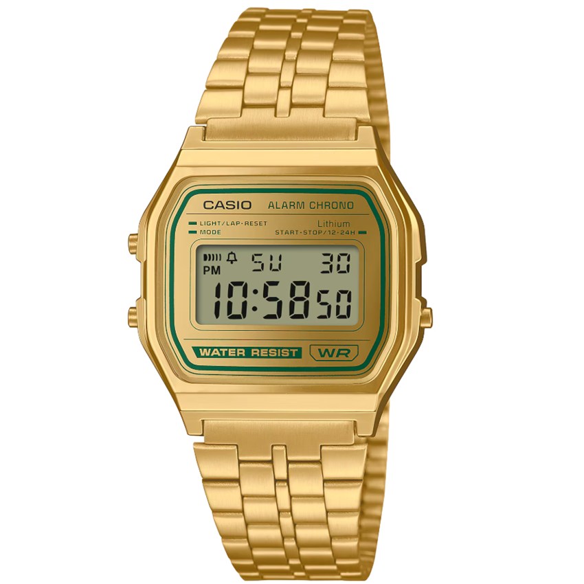 Casio Vintage Collection A158WEGV-9AEF Green Accent Unisexuhr von Casio