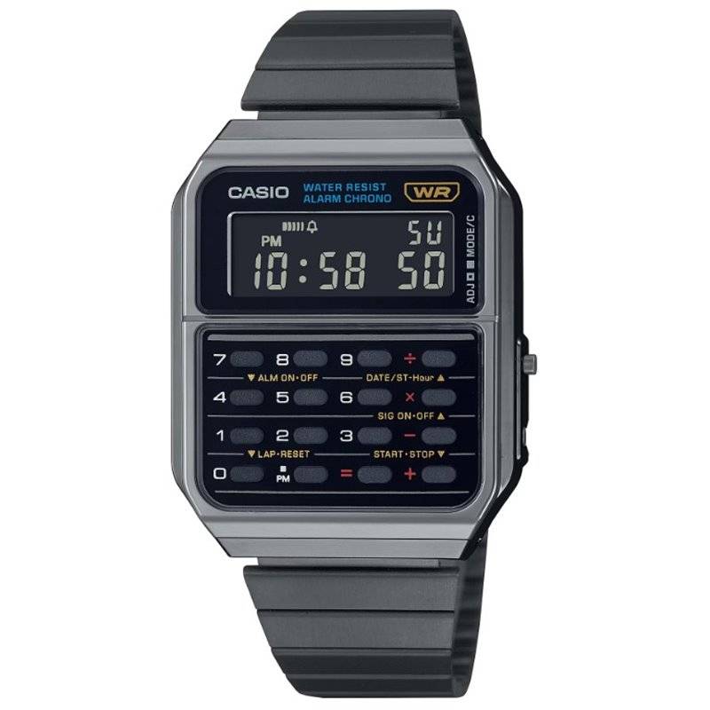 Casio Vintage Edgy CA-500WEGG-1BEF Calculator Herrenuhr von Casio