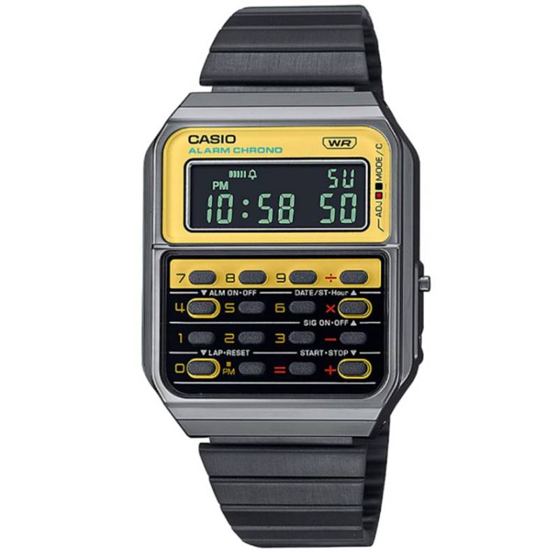 Casio Vintage Edgy CA-500WEGG-9BEF Calculator Herrenuhr von Casio