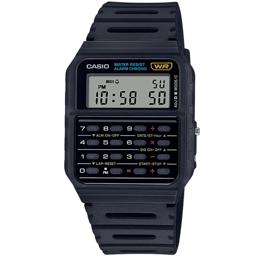 Casio Vintage Edgy CA-53W-1ER Calculator Herrenuhr von Casio