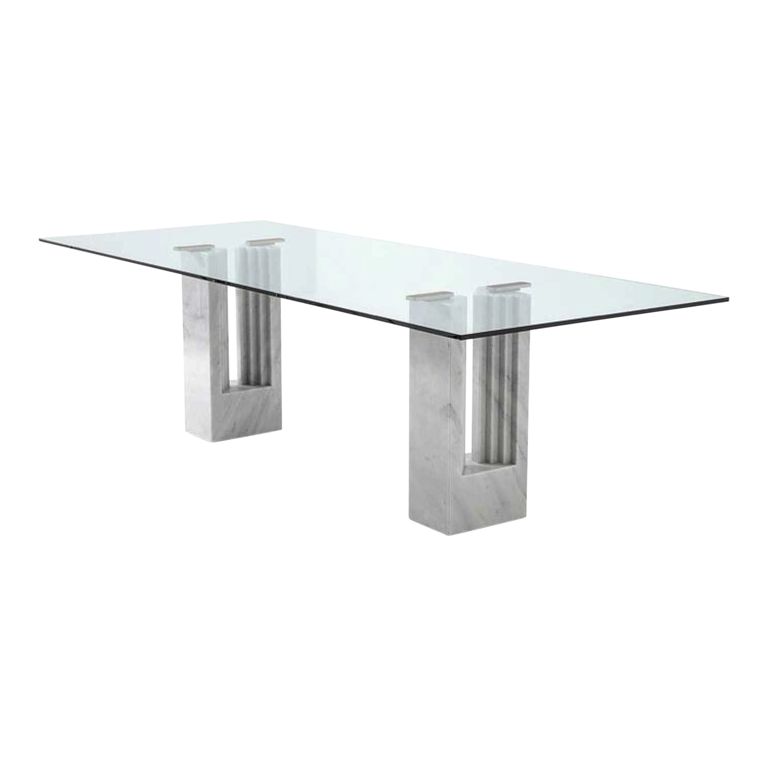 Delfi W04 Glastisch, Grösse l. 260 x t. 102 cm, Tischplatte marquiñamarmor Delfi W04 Glastisch, Grösse l. 260 x t. 102 cm, Tischplatte marquiñamarmor von Cassina