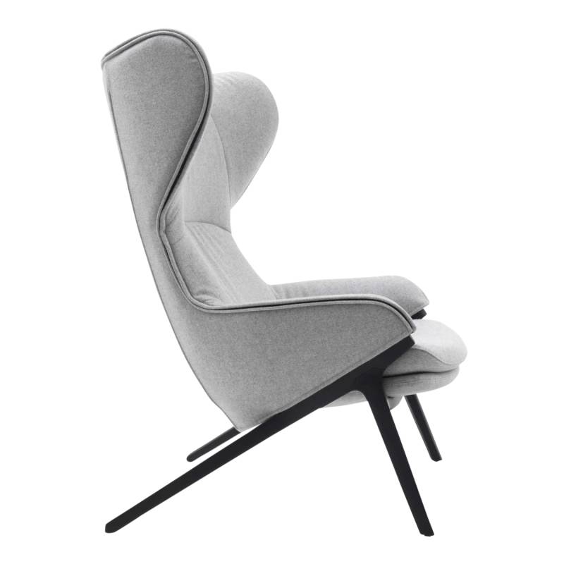 P22 395 Sessel, Gestell aluminium, dunkel-nickel-grau, Bezug stoff eremo e505 von Cassina