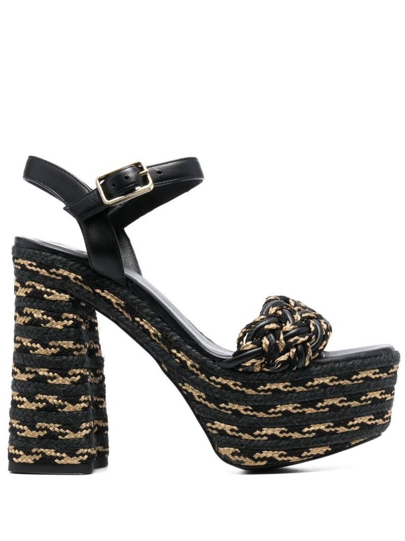 Castañer 135mm Anne braided sandals - Black von Castañer