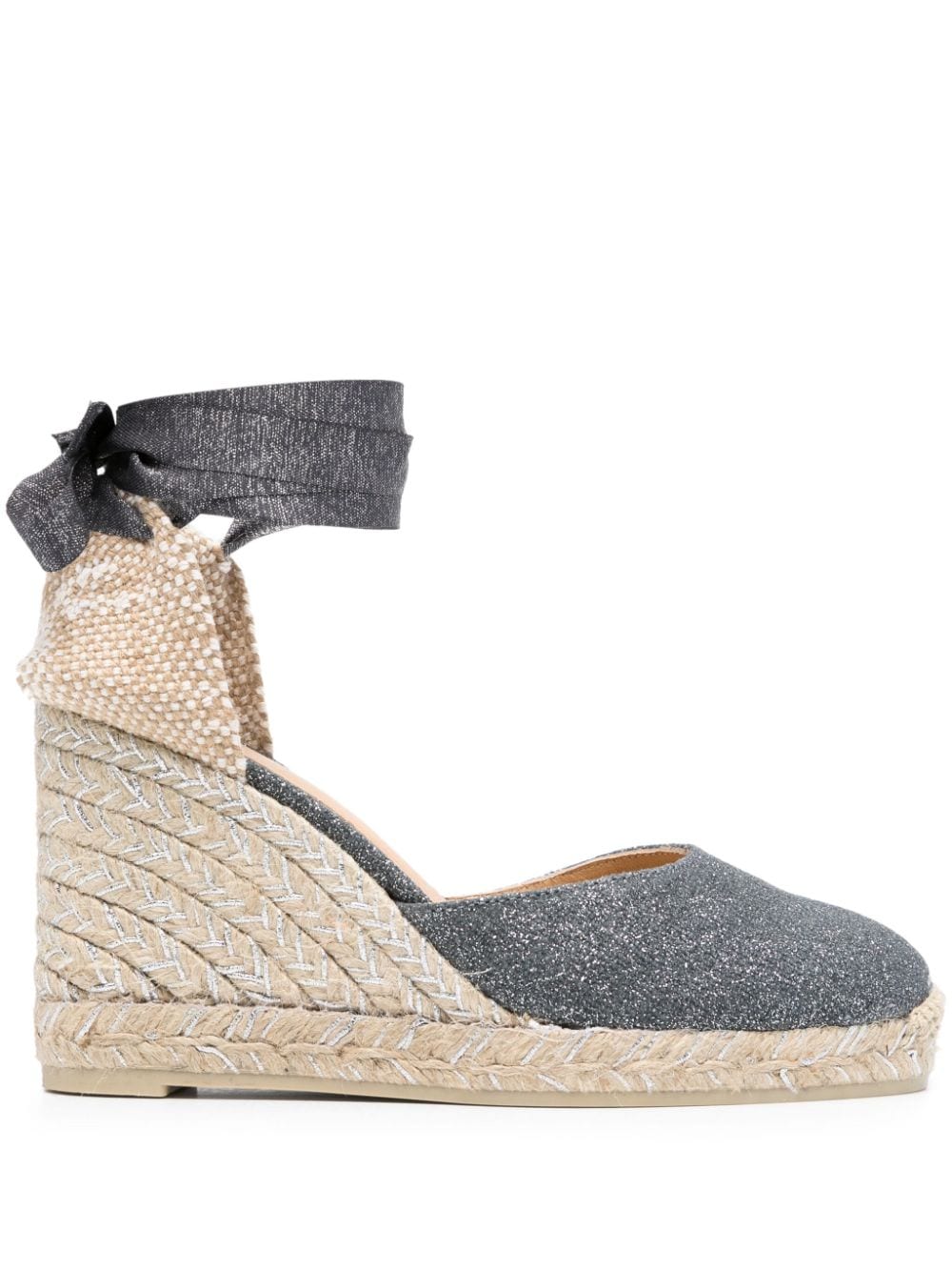 Castañer 90mm Carina wedge espadrilles - Grey von Castañer