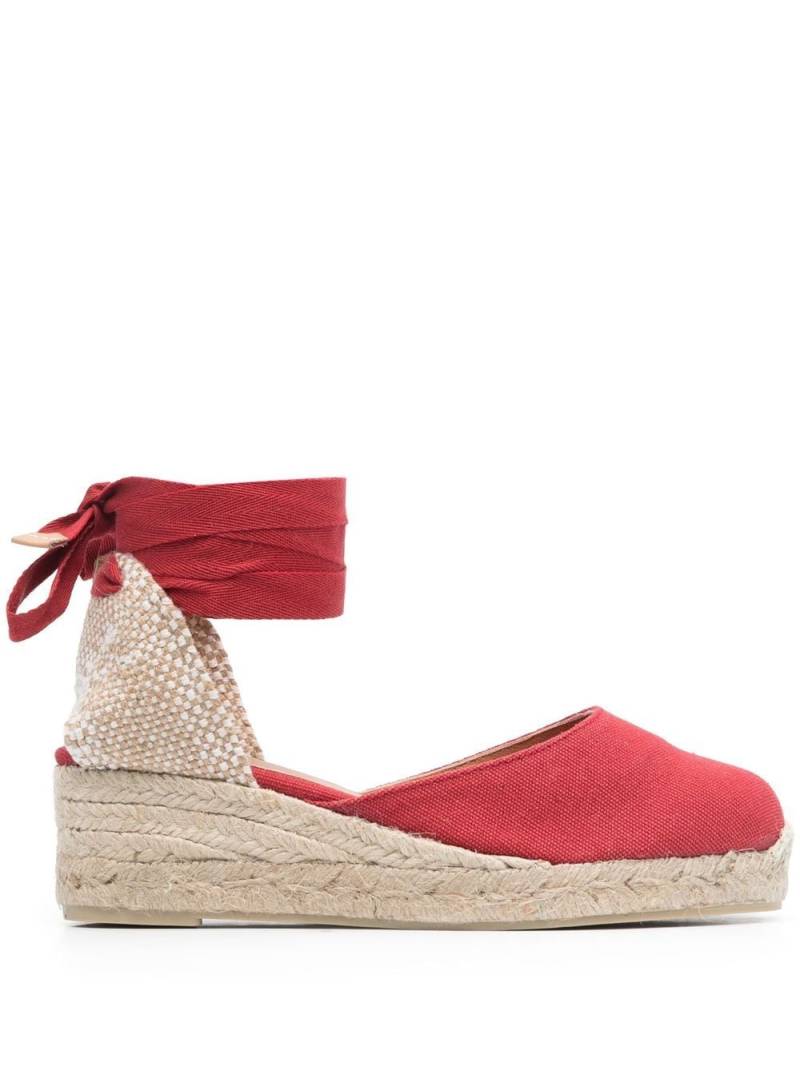 Castañer Carina 70mm canvas espadrilles - Red von Castañer