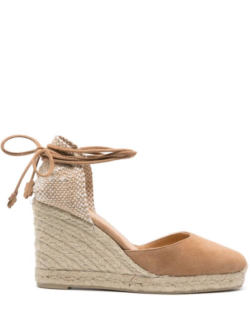 Castañer Carina 95mm suede espadrilles - Neutrals von Castañer