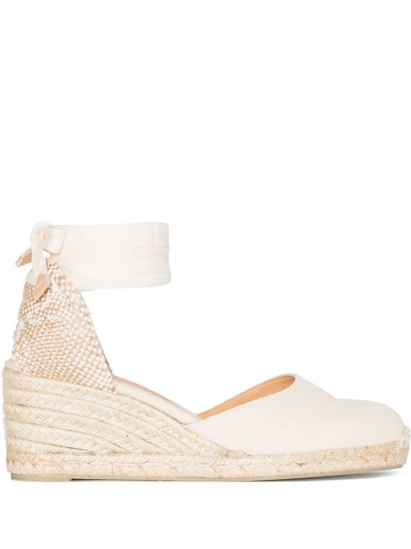 Castañer Carina lace-up wedge espadrilles - Neutrals von Castañer