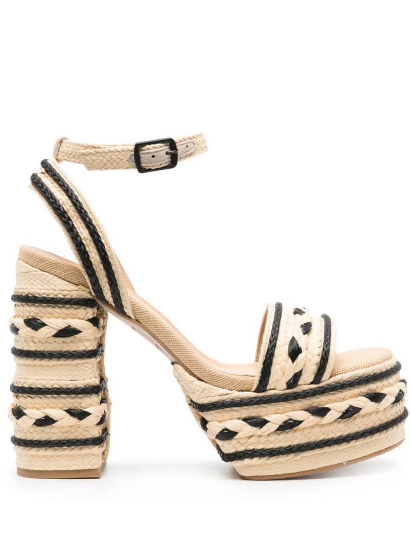 Castañer Flas 130mm braided sandals - Neutrals von Castañer