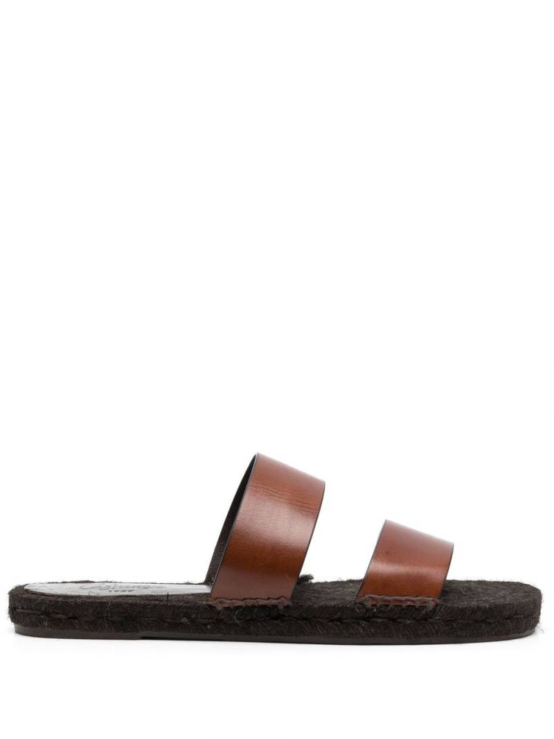 Castañer Kim double-strap slide espadrilles - Brown von Castañer