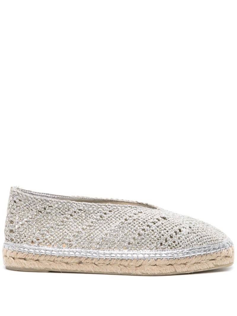 Castañer Kim metallic interwoven espadrilles - Grey von Castañer