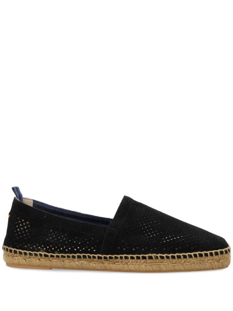 Castañer Pablo perforated calf-leather espadrilles - Black von Castañer