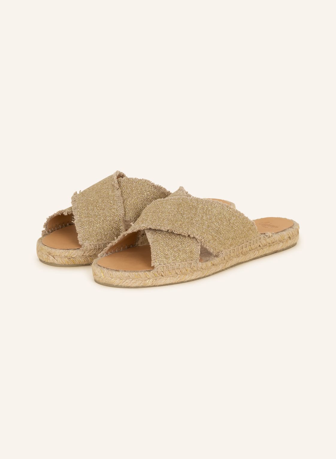 Castaner Pantoletten Palmera Mit Glanzgarn beige Castaner Pantoletten Palmera Mit Glanzgarn beige von Castaner