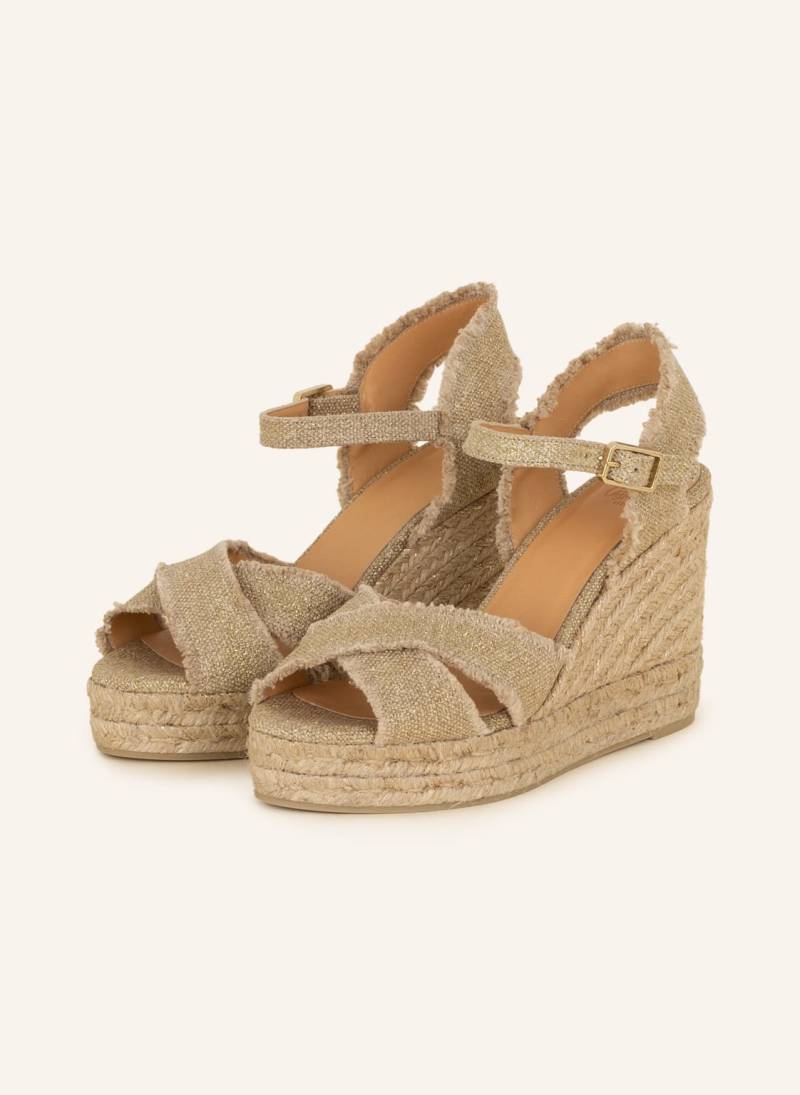 Castaner Wedges Bromelia Mit Glanzgarn beige von Castaner