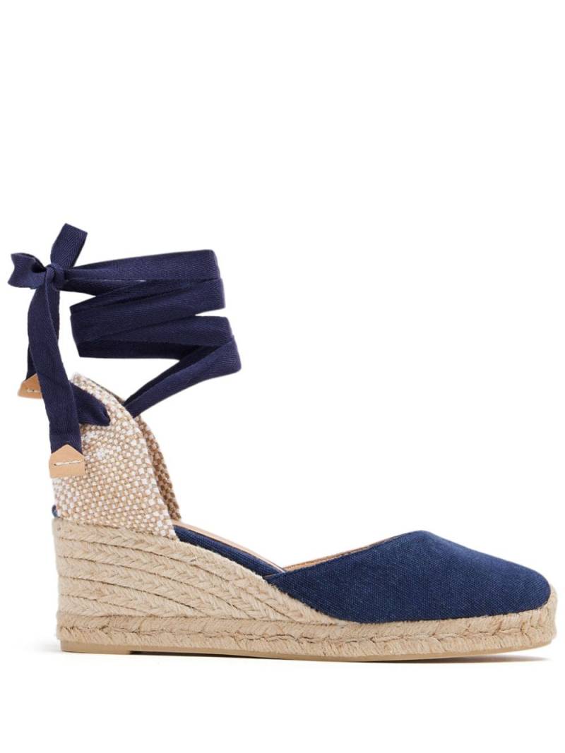 Castañer lace-up 80mm espadrilles - Blue von Castañer