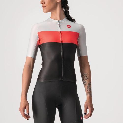 Castelli Aero Pro W Jersey - Light Black/Brilliant Pink-Silver Gray (Grösse: XL) von Castelli