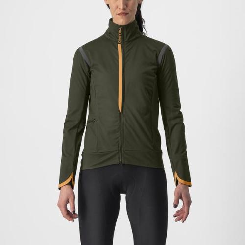 Castelli Alpha Ultimate Insulated W Jacket - Military Green/Melon (Grösse: M) von Castelli