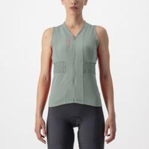 Castelli Anima 4 Sleeveless - Defender Green/Persian Red (Grösse: L) von Castelli
