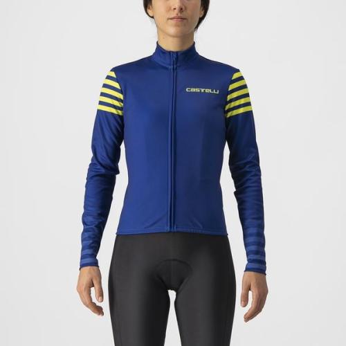 Castelli Autunno LS Jersey - Sodalite Blue/Brilliant Yellow (Grösse: M) von Castelli