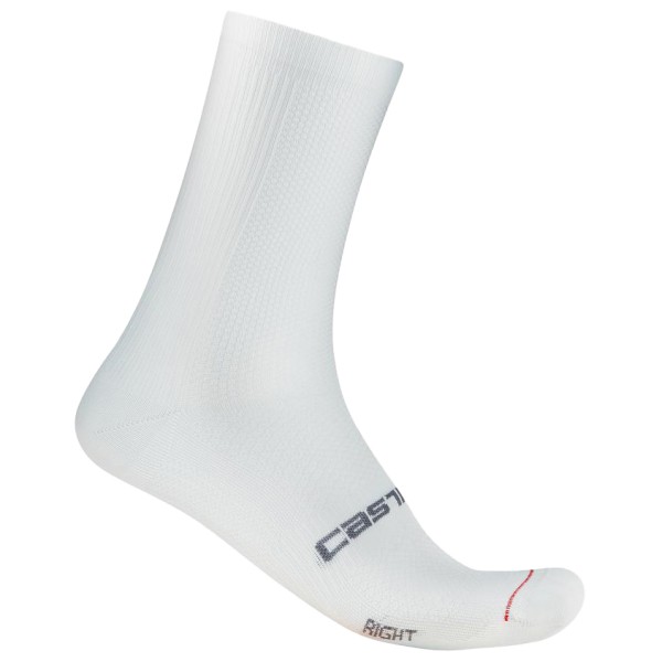 Castelli - Espresso 18 Sock - Velosocken Gr XXL weiß/grau von Castelli