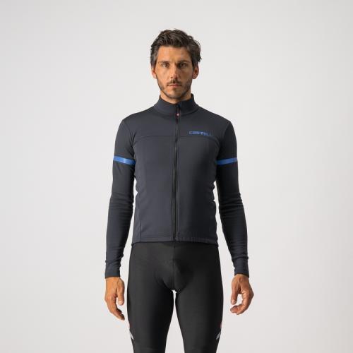 Castelli Fondo 2 Jersey FZ - Light Black/Blue Reflex (Grösse: 2XL) von Castelli