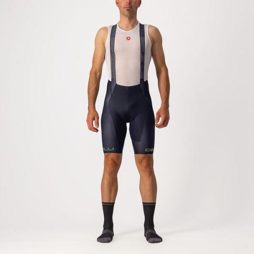 Castelli Free Aero Rc Pro Bibshort - Savile Blue/Electric Lime (Grösse: S) von Castelli