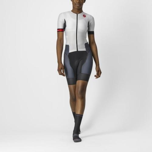 Castelli Free Sanremo 2 W Suit Short Sleeve - White/Black (Grösse: L) von Castelli