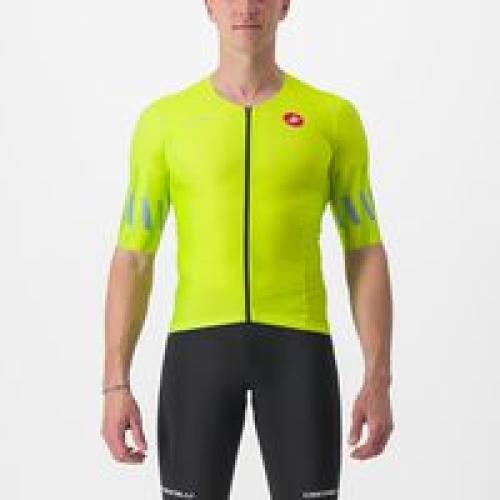 Castelli Free Speed 2 Race Top - Electric Lime/Niagara Blue (Grösse: M) von Castelli