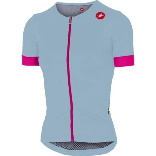 Castelli Free Speed W Race Jersey - Pale Blue/Pink Fluo (Grösse: S) von Castelli