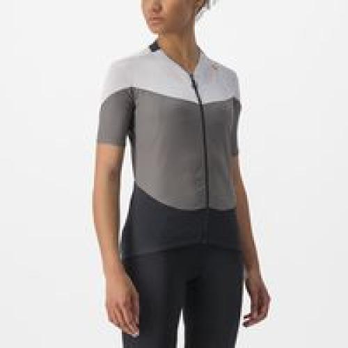 Castelli Gradient Color Block Jersey - Gunmetal Gray/Sliver Gray (Grösse: S) von Castelli