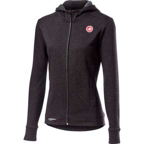 Castelli Milano Full Zip W Fleece - Melange Light Black (Grösse: L) von Castelli
