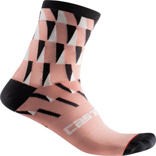 Castelli Pendio 12 Sock - Blush/Black-Ivory (Grösse: S-M) von Castelli