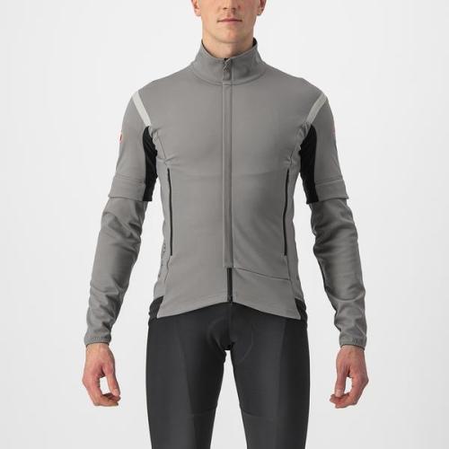 Castelli Perfetto RoS 2 Convertible Jacket - Nickel Gray/Travertine Gray (Grösse: 2XL) von Castelli