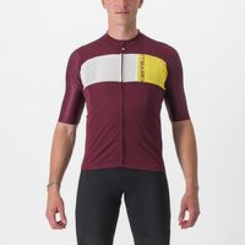 Castelli Prologo 7 Jersey - Bordeaux/Ivory-Passion Fruit (Grösse: 2XL) von Castelli