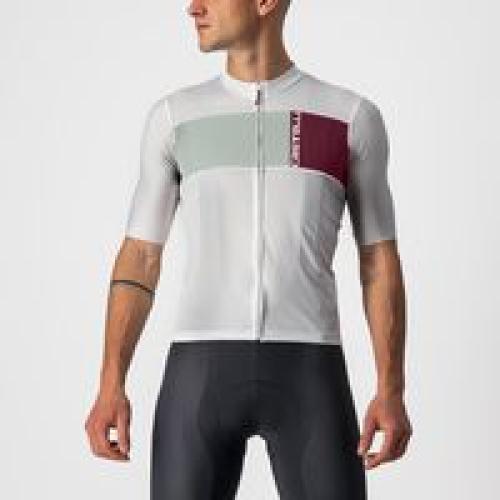 Castelli Prologo 7 Jersey - Silver Gray/Defender Green-Bordeaux (Grösse: 3XL) von Castelli