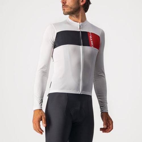 Castelli Prologo 7 Long Sleeve Jersey - Ivory/Light Black-Red (Grösse: 3XL) von Castelli