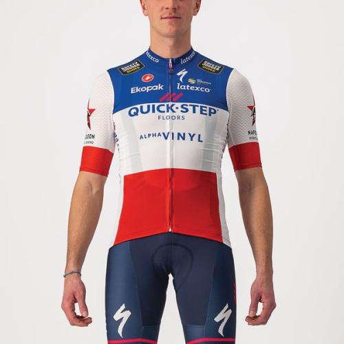 Castelli Quick-Step Alpha Vinyl Competizione Jersey - French Champion (Grösse: 2XL) von Castelli