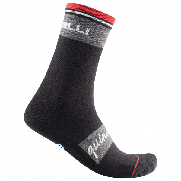 Castelli - Quindici Soft Merino Sock - Velosocken Gr L/XL schwarz/grau von Castelli