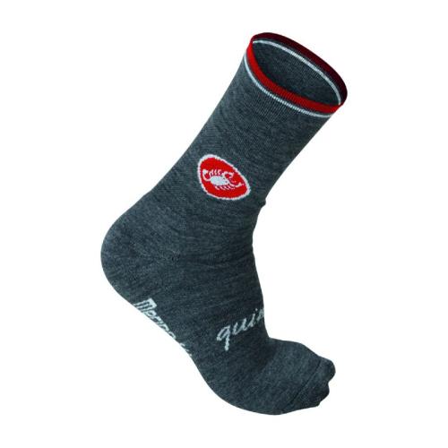 Castelli Quindici Soft Socken Merinowolle - Anthracite (Grösse: S-M) von Castelli