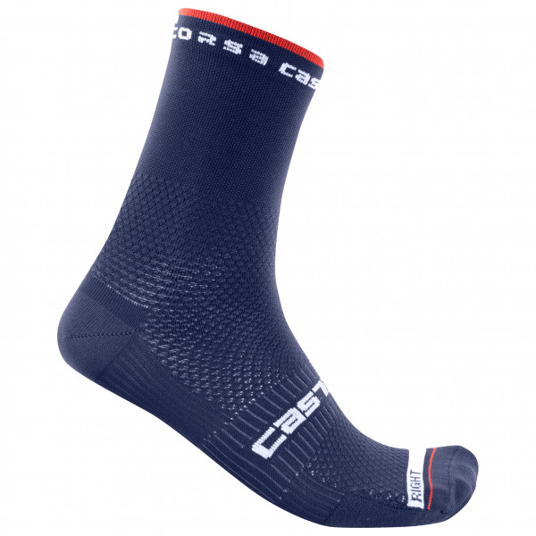 Castelli - Rosso Corsa Pro 15 Sock - Velosocken Gr L/XL blau von Castelli