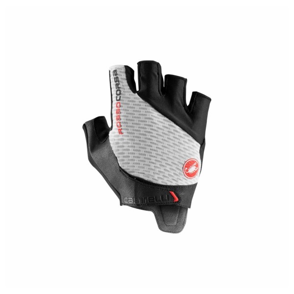 Castelli - Rosso Corsa Pro V Glove - Handschuhe Gr L grau von Castelli