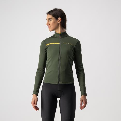 Castelli Sinergia 2 Jersey FZ - Military Green/Saffron (Grösse: S) von Castelli