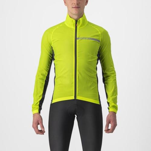 Castelli Squadra Stretch Jacket - Electric Lime/Dark Gray (Grösse: S) von Castelli