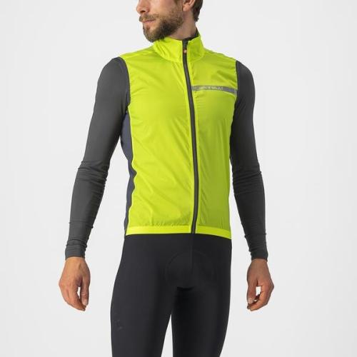 Castelli Squadra Stretch Vest - Electric Lime/Dark Gray (Grösse: XS) von Castelli