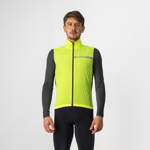 Castelli Squadra Stretch Vest - Yellow Fluo/Dark Gray (Grösse: XS) von Castelli