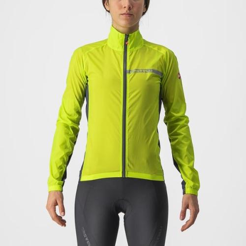 Castelli Squadra Stretch W Jacket - Electric Lime/Dark Gray (Grösse: XL) von Castelli