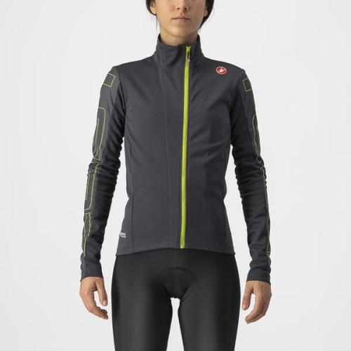 Castelli Transition W Jacket - Dark Gray/Brillian Yellow (Grösse: S) von Castelli