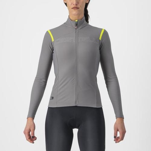 Castelli Tutto Nano RoS W Jersey - Nickel Gray/Yellow Fluo (Grösse: M) von Castelli