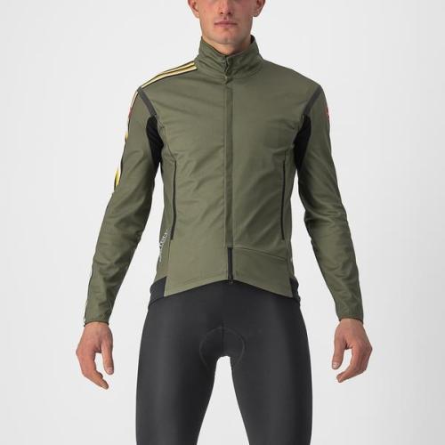 Castelli Unlimited Perfetto RoS 2 Jacket - Military Green/Goldenrod (Grösse: S) von Castelli